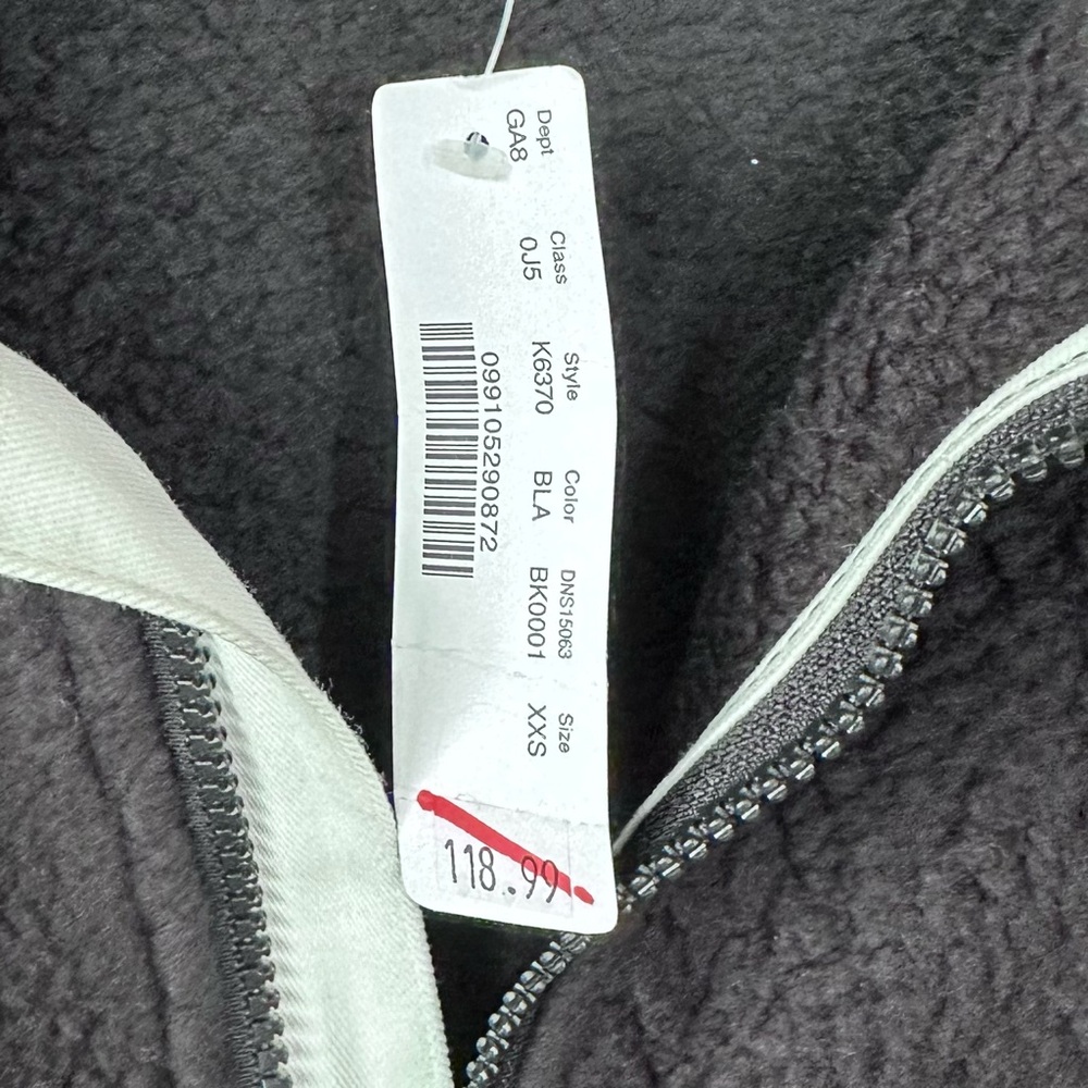 NWT J. CREW Polartec Women’s Fleece Half Zip Pullover Teddy Jacket Black XXS - Picture 6 of 9